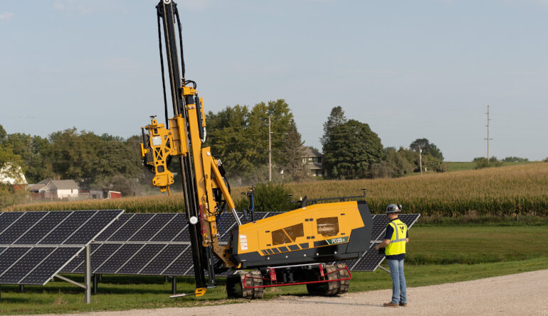 Vermeer unveils advanced 25-ft pile driver for solar industry